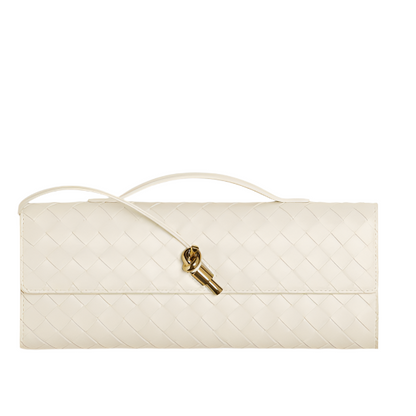 andiamo clutch- white purse
